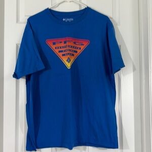 Columbia PFG mens blue& orange short sleeve tee